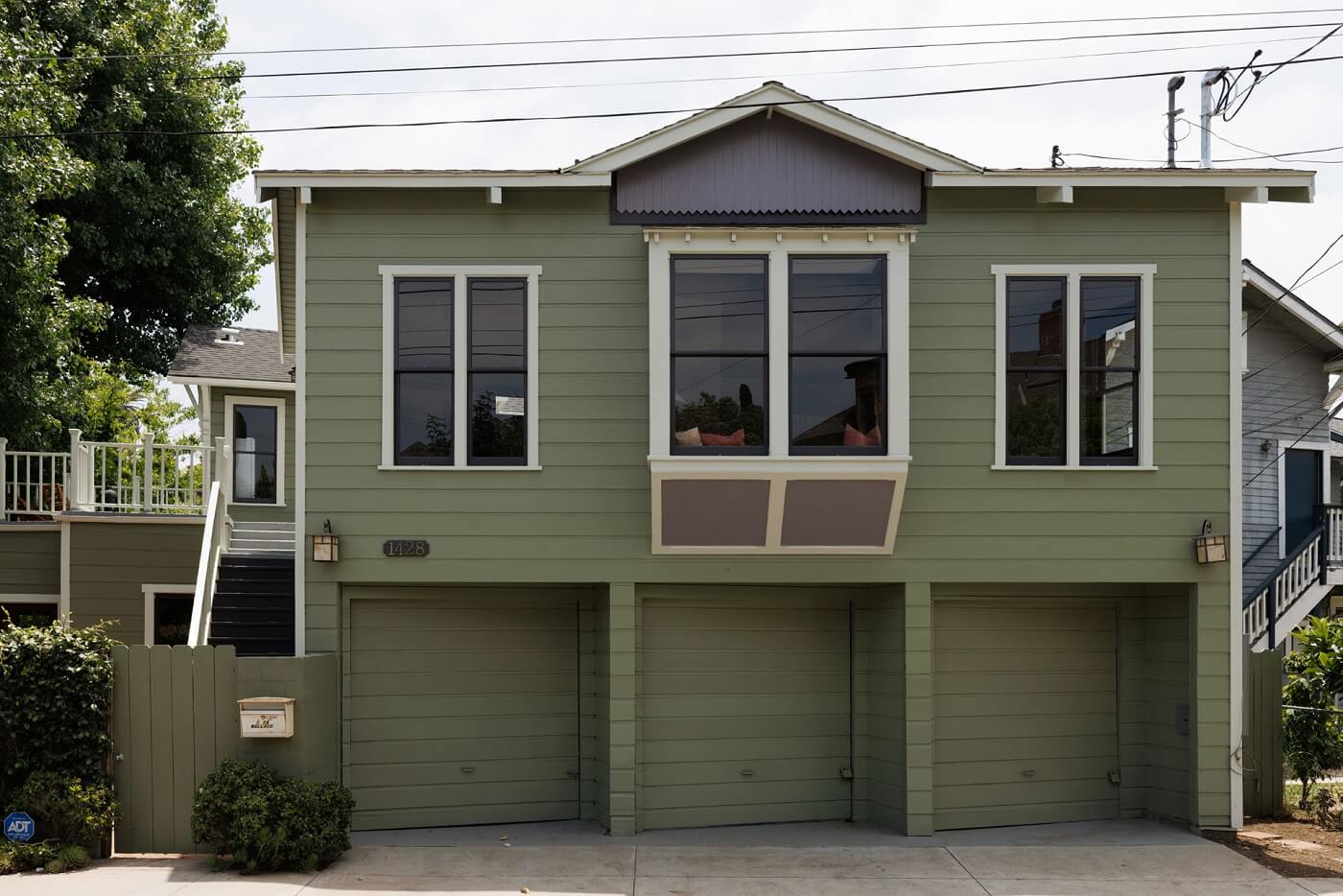 A Carefully Restored Victorian House in Los Angeles 27 garage-exterior-olive-wood-paint-victorian-nordroom
