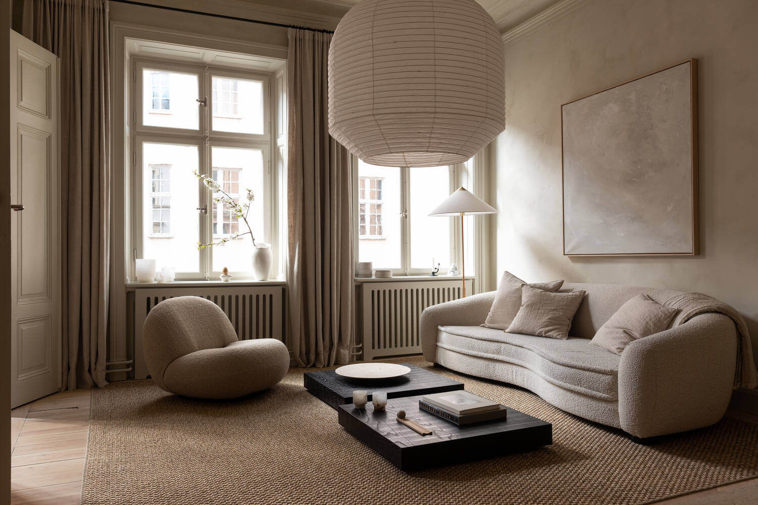 Japandi Interior Design in a Small Nordic Home 2 japandi-living-room-nordroom