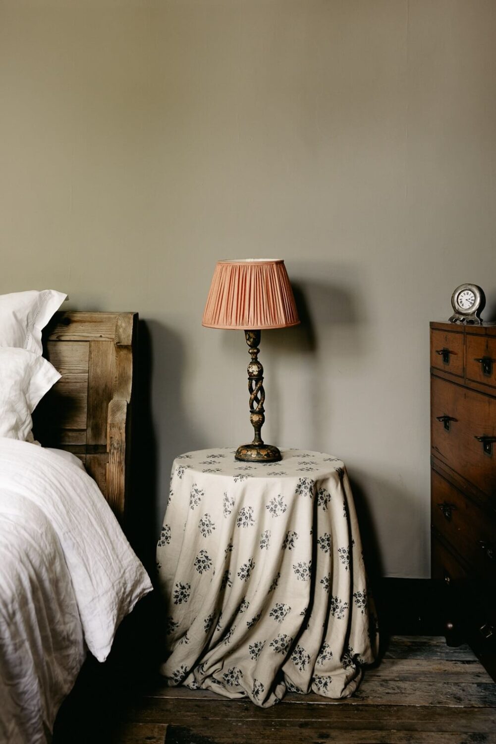 A Carefully Restored Victorian House in London 21 light-gray-farmhouse-style-master-bedroom-nightstand-nordroom
