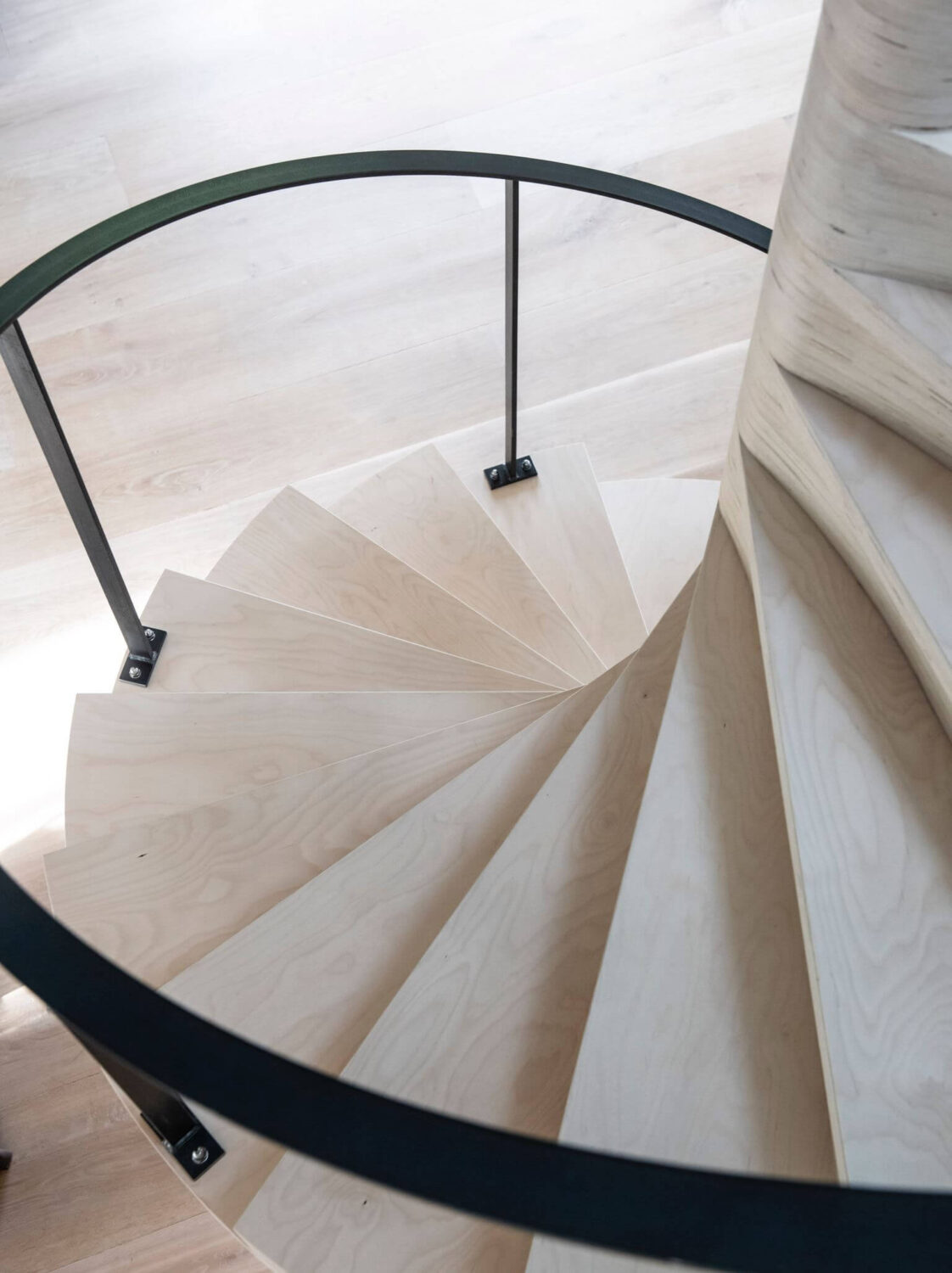 A Dutch Country Home with a Tiny House in the Garden 11 modern-spiral-staircase-nordroom
