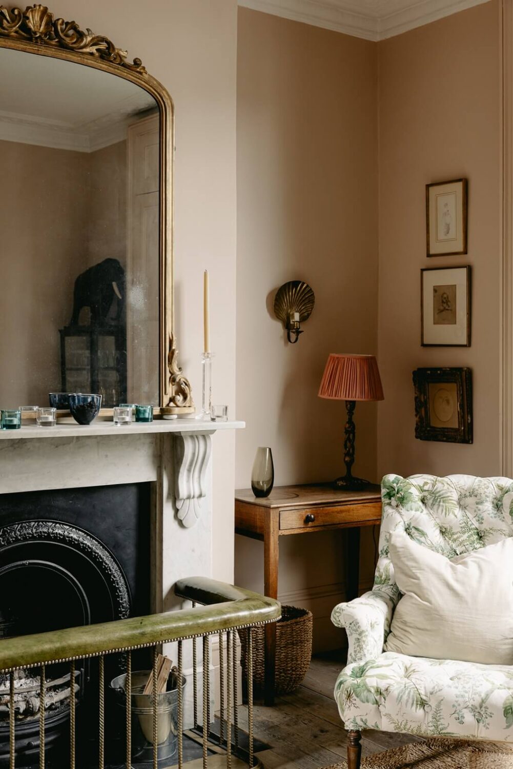 A Carefully Restored Victorian House in London 4 sitting-room-pink-walls-marble-fireplace-victorian-terrace-house-london-nordroom