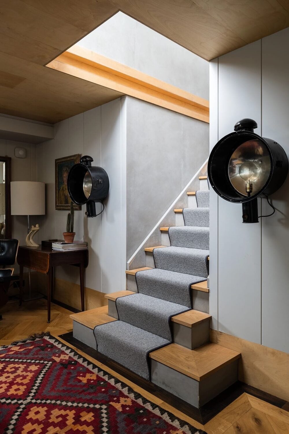 A Houseboat in London Fit For A Family 15 staircase-houseboat-london-family-home-nordroom