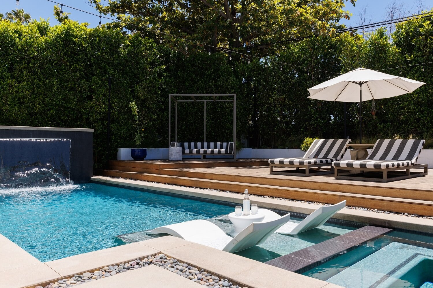 The Los Angeles Home of Emmy Raver-Lampman and Daveed Diggs 26 swimming-pool-wooden-terrace-los-angeles-home-daveed-diggs-emmy-raver-lampman-nordroom