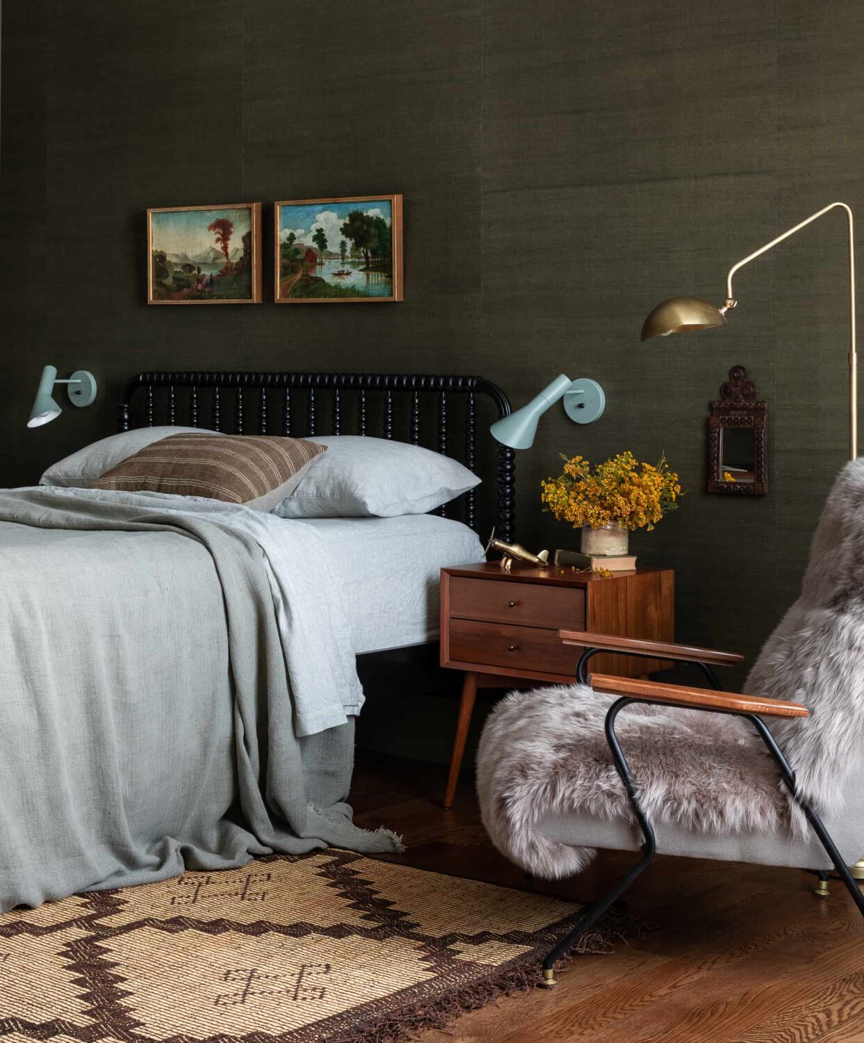 A Warm Family Home on Fox Island 23 Heidi-Caillier-Design-high-end-interior-designer-kids-bedroom-spindle-bed