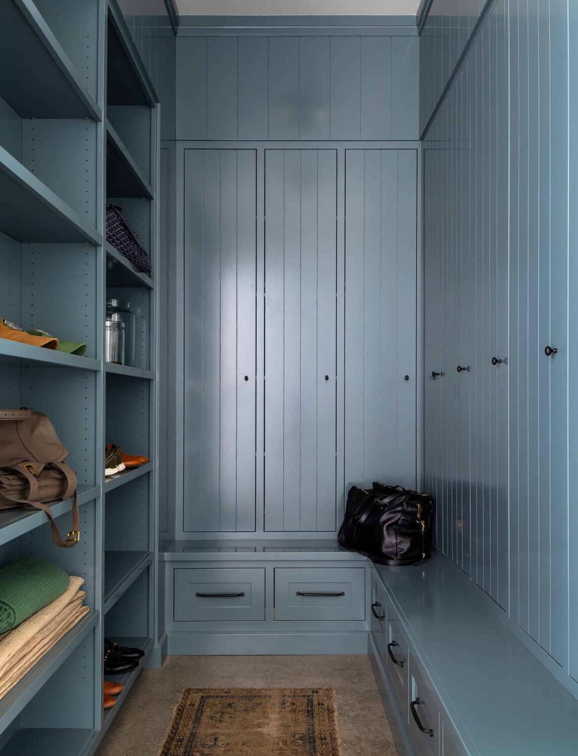 A Warm Family Home on Fox Island 37 Heidi-Caillier-Design-interior-designer-mudroom-bespoke-cabinets-luxury