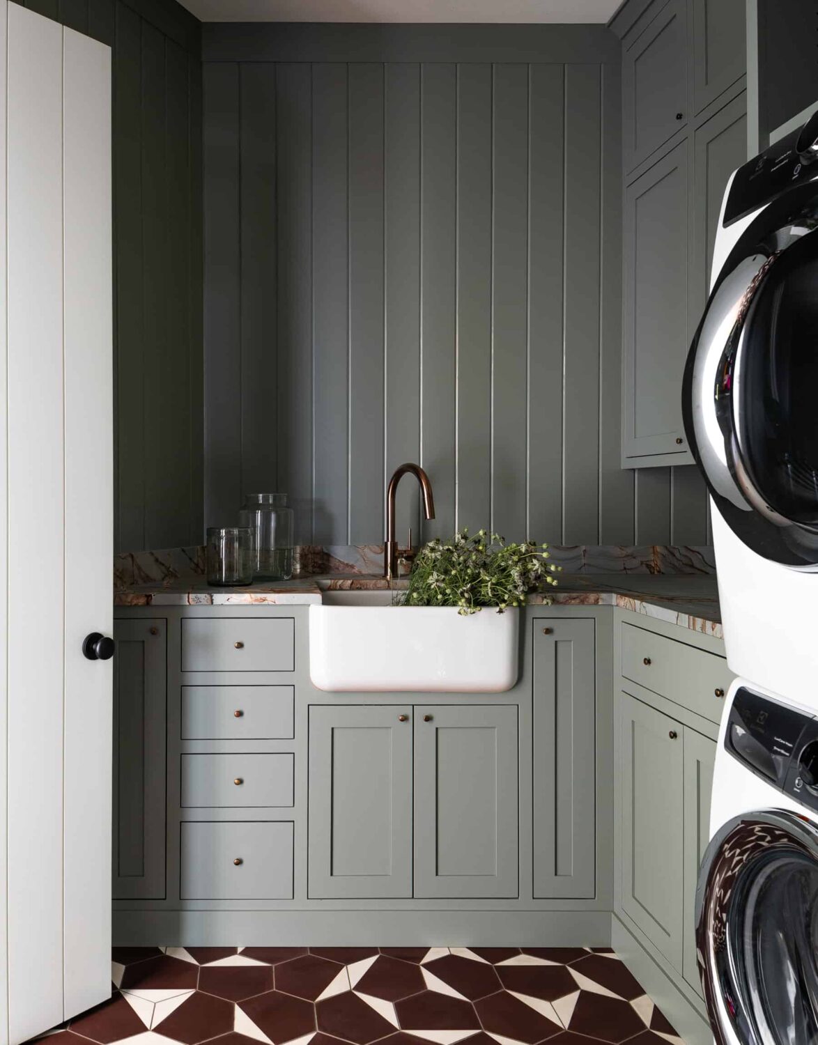 A Warm Family Home on Fox Island 36 Heidi-Caillier-Design-luxury-interior-designer-laundry-room-patterned-tile