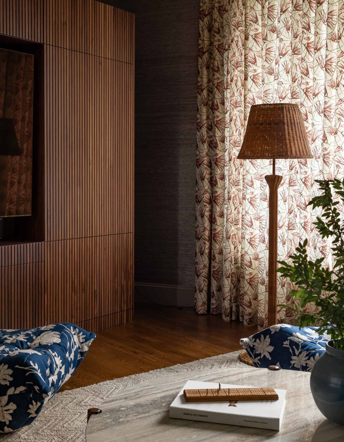 A Warm Family Home on Fox Island 13 Heidi-Caillier-Design-luxury-interior-designer-printed-vintage-togo-sofa