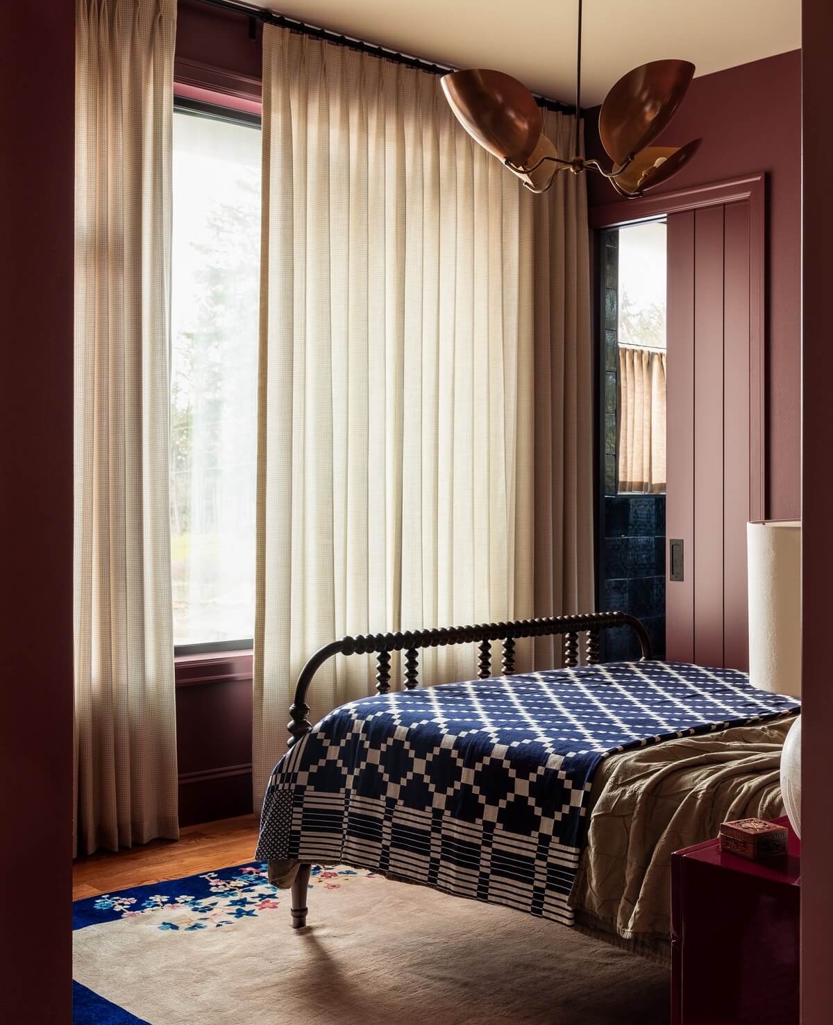 Color of the Year 2025 Prediction (with Color Palettes) 11 aubergine-wall-color-bedroom-Heidi-Caillier-Design-nordroom