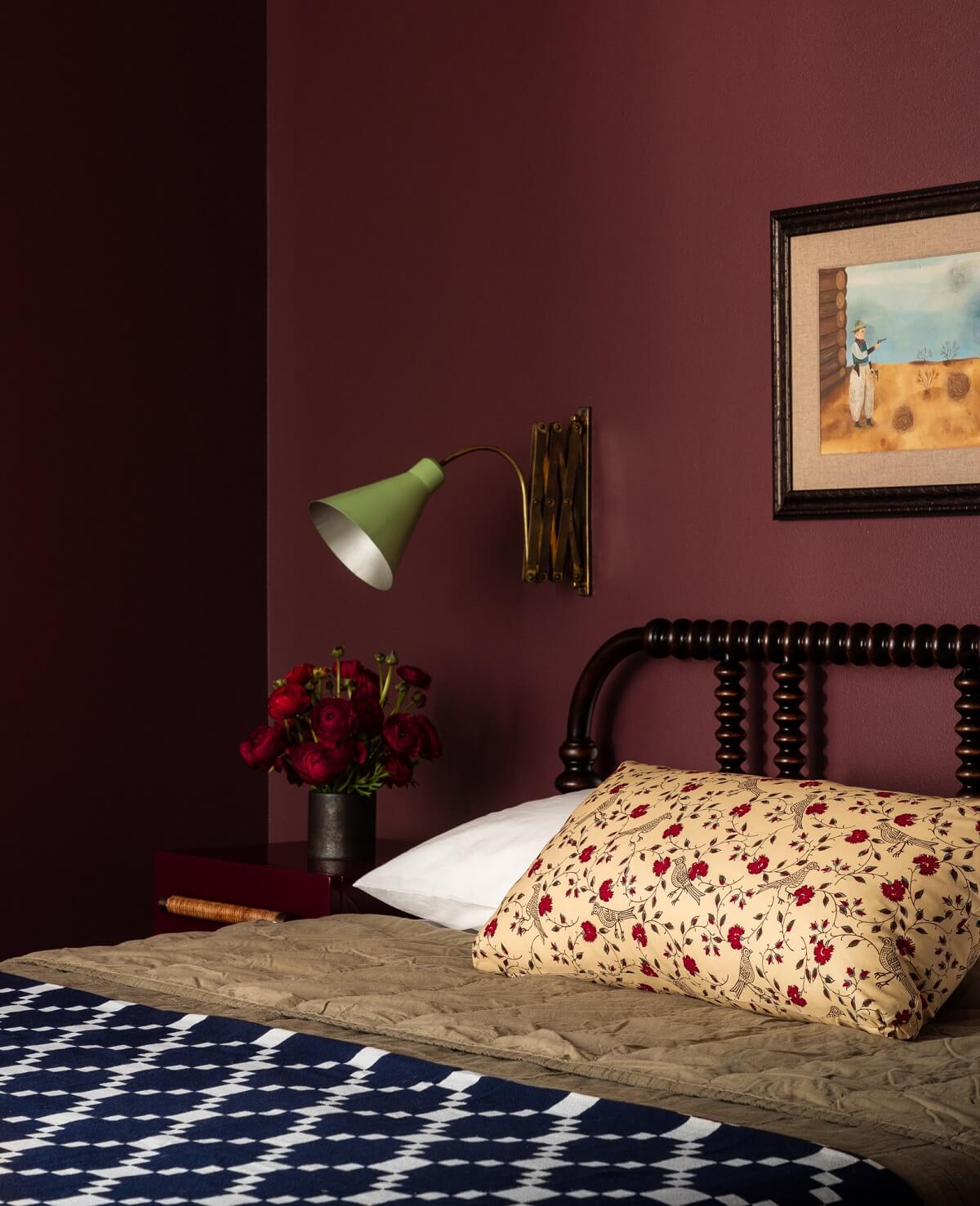 Color of the Year 2025 Prediction (with Color Palettes) 12 bedroom-aubergine-color-walls-Heidi-Caillier-Design-nordroom