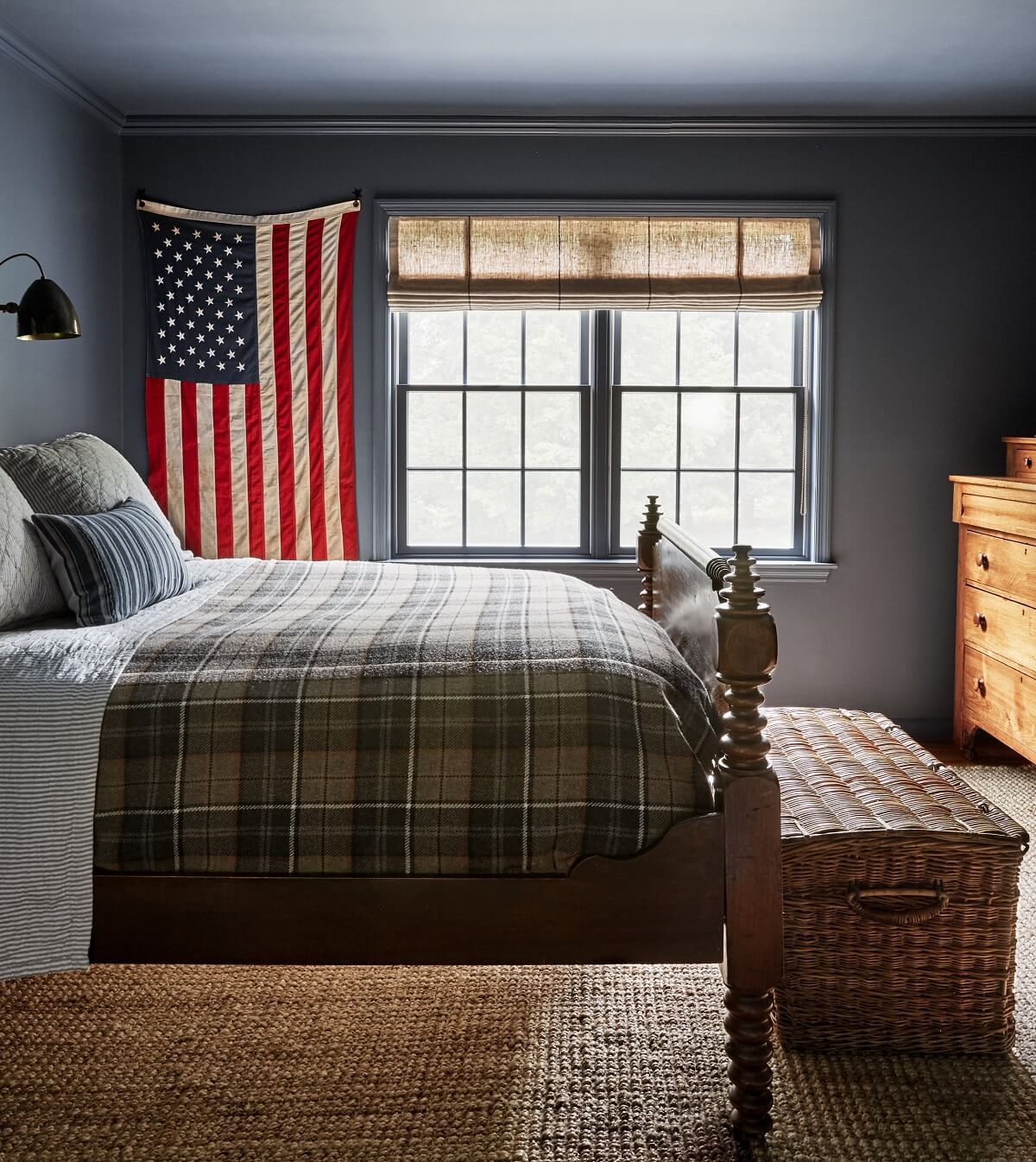 A Bedford Colonial Decorated in Warm Neutrals 14 blue-bedroom-bedford-colonial-home-nordroom