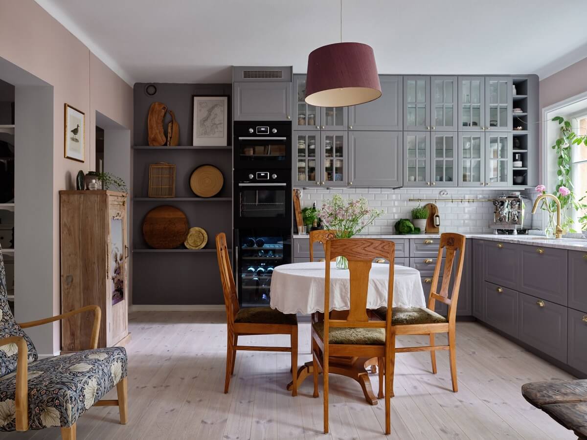 A Light Pink and Gray Nordic Home 7 classic-gray-kitchen-cabinets-nordroom