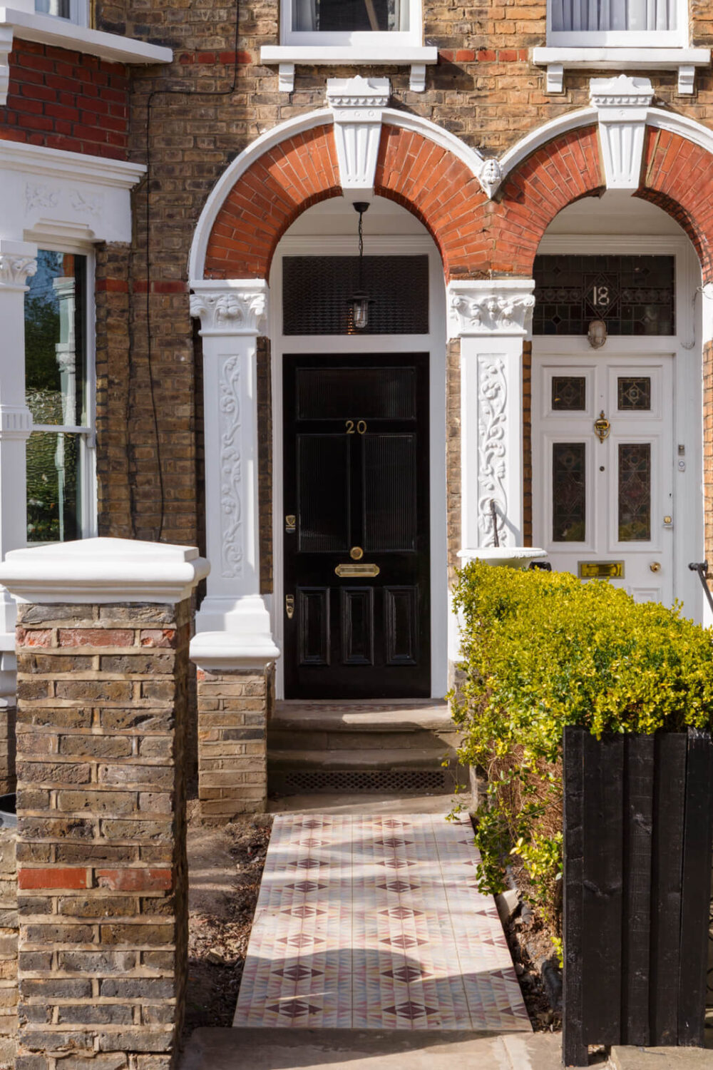 A Combination of Styles and Color in a London Townhouse 29 front-door-exterior-victorian-terrace-house-london-nordroom