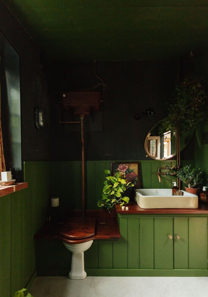 Spinks Nest: A Small Vintage Cottage in England 16 green-cottage-bathroom-norfolk-nordroom