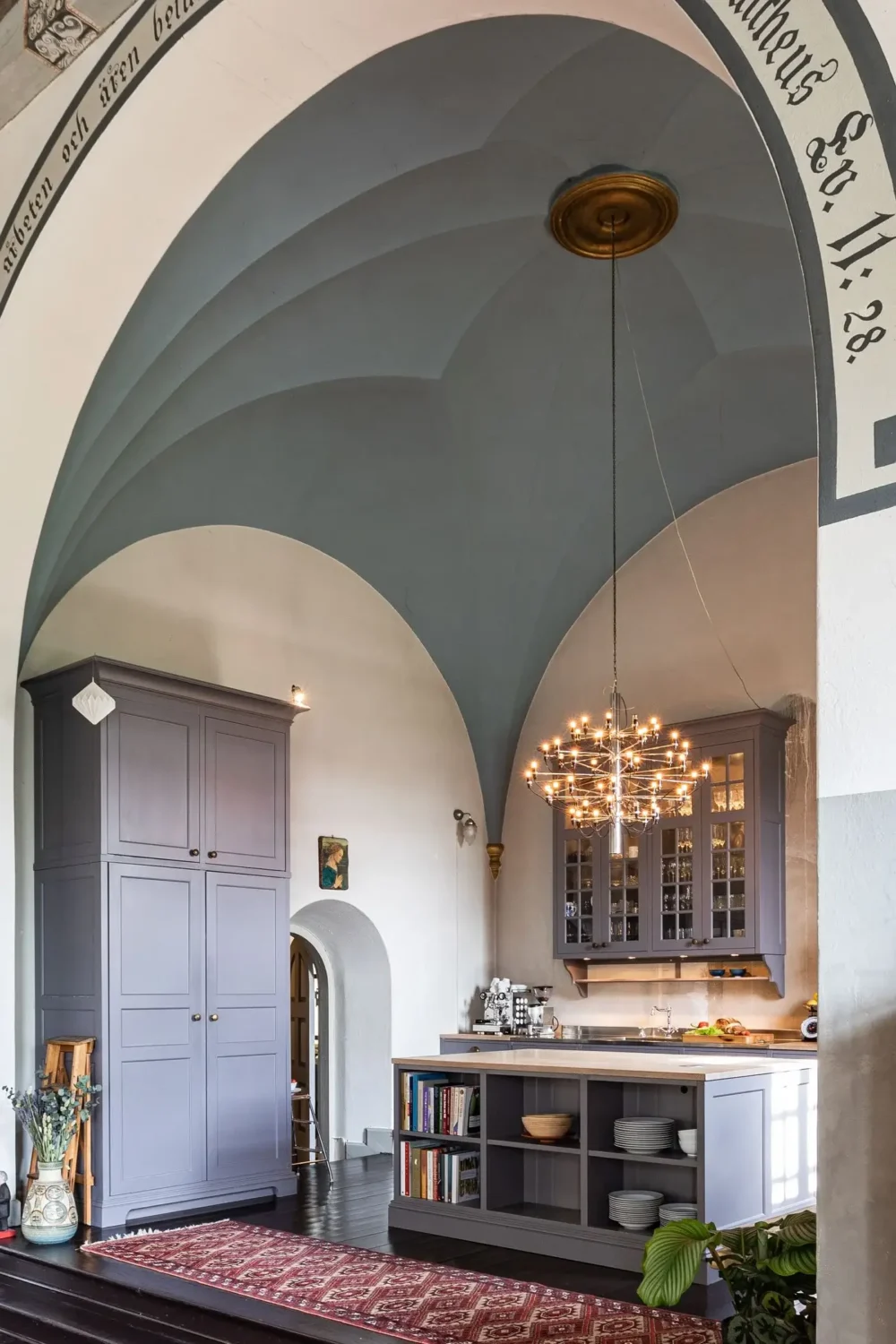 A Beautiful Chapel Conversion in Sweden 2 kitchen-arched-ceiling-church-conversion-sweden-nordroom