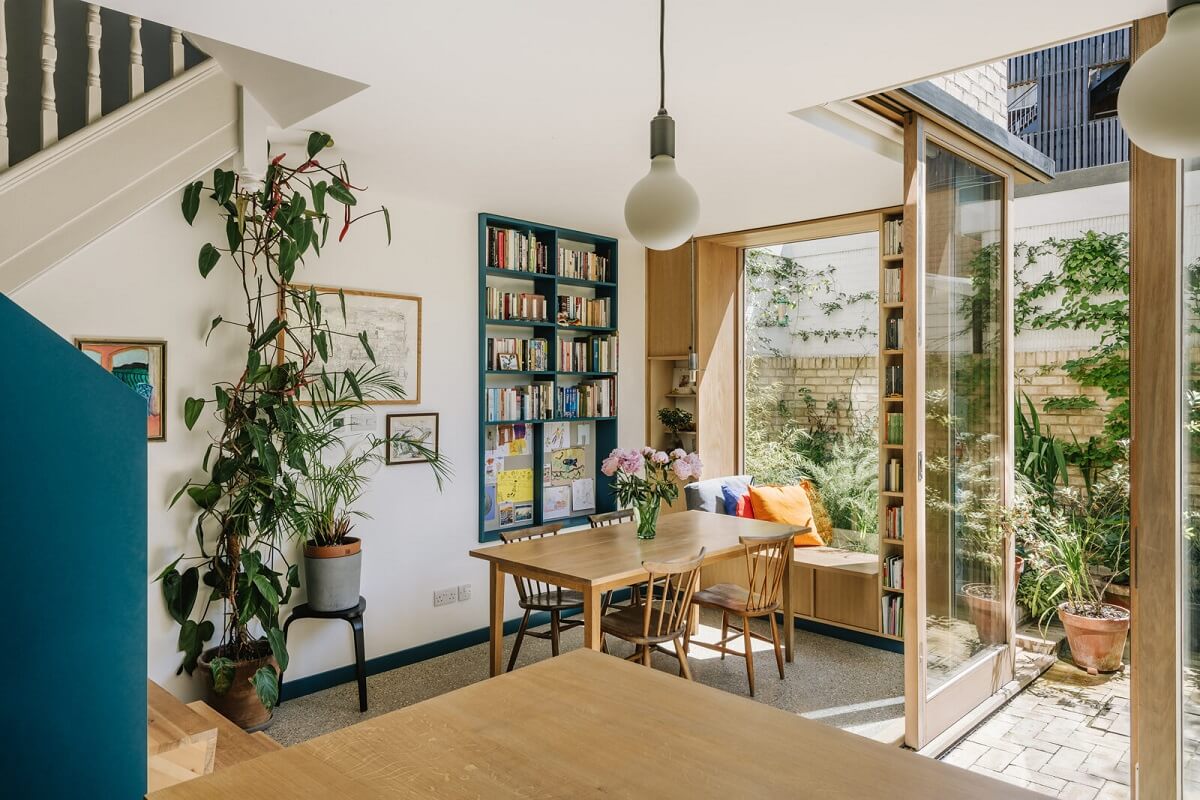 A London Townhouse with Blue Kitchen and Light Extension 3 kitchen-dining-room-extension-window-seat-nordroom