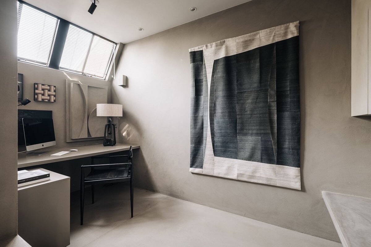 Light Gray Design Apartment in Amsterdam 14 light-gray-home-office-art-nordroom