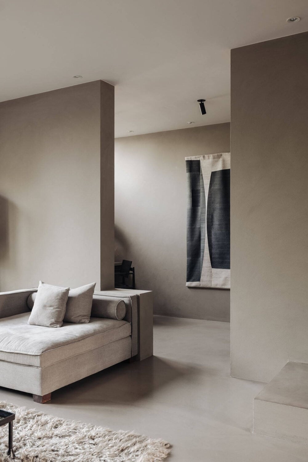 Light Gray Design Apartment in Amsterdam 5 open-plan-sitting-room-hallway-light-gray-design-nordroom