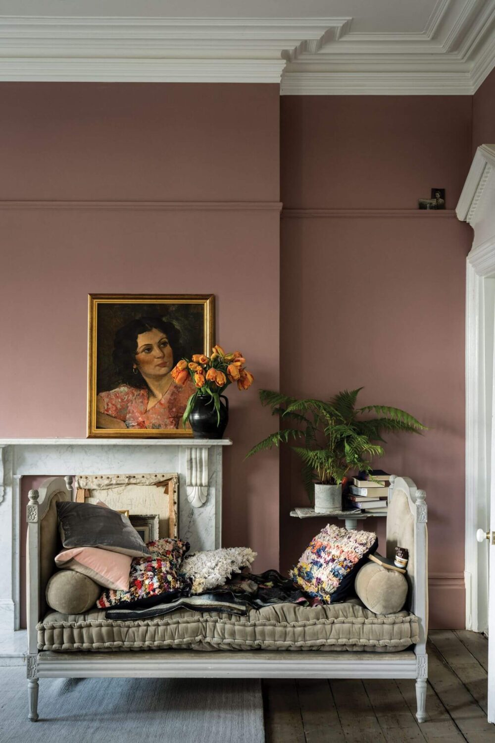 The Best Classic Paint Colors For A Timeless Living Room 26 sulking room pink farrow ball classic living room paint colors nordroom The Best Classic Paint Colors For A Timeless Living Room