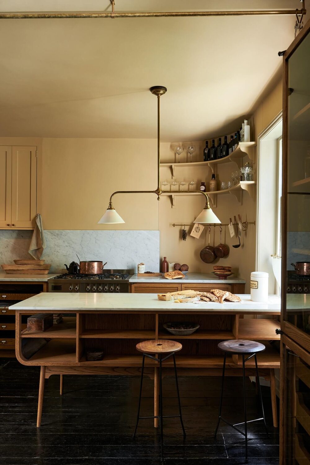 Glidden & PPG Color of the Year 2024: Limitless 19 warm-yellow-walls-ceiling-haberdasher-kitchen-nordroom