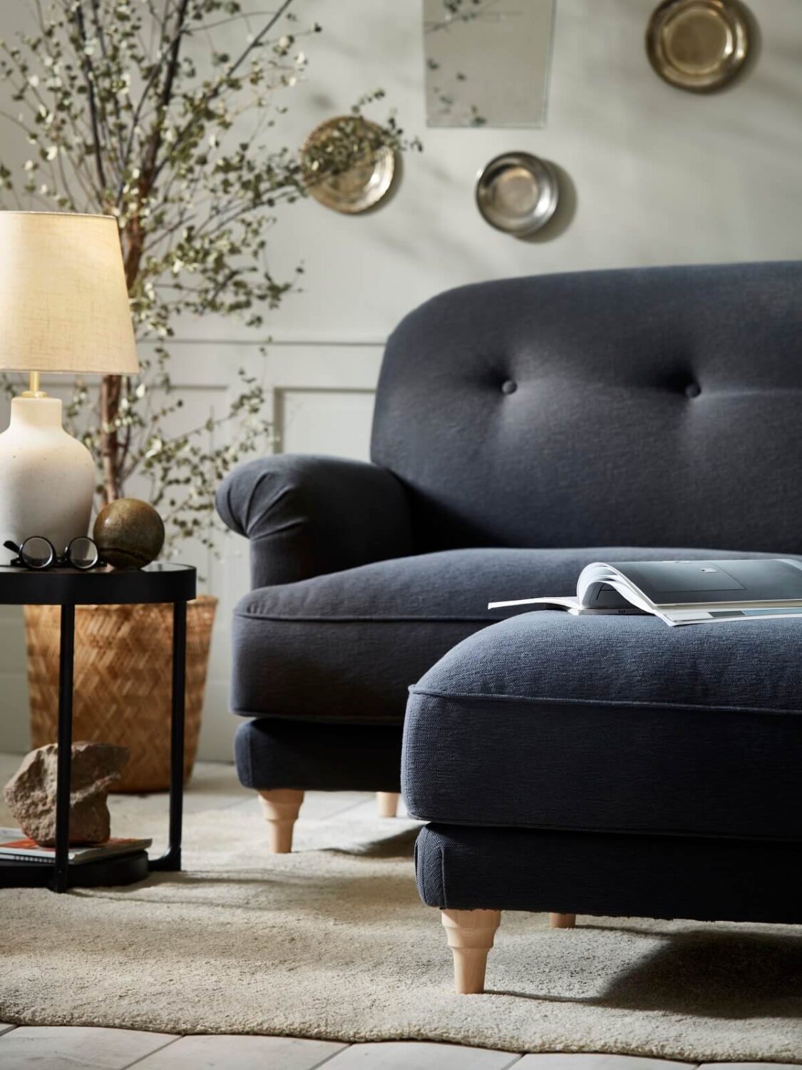 IKEA Winter Collection 2022: A Warm & Inviting Home 20 BLIDVADER table lamp ESSEBODA sofa footstool ikea winter nordroom IKEA Winter Collection 2022: A Warm & Inviting Home