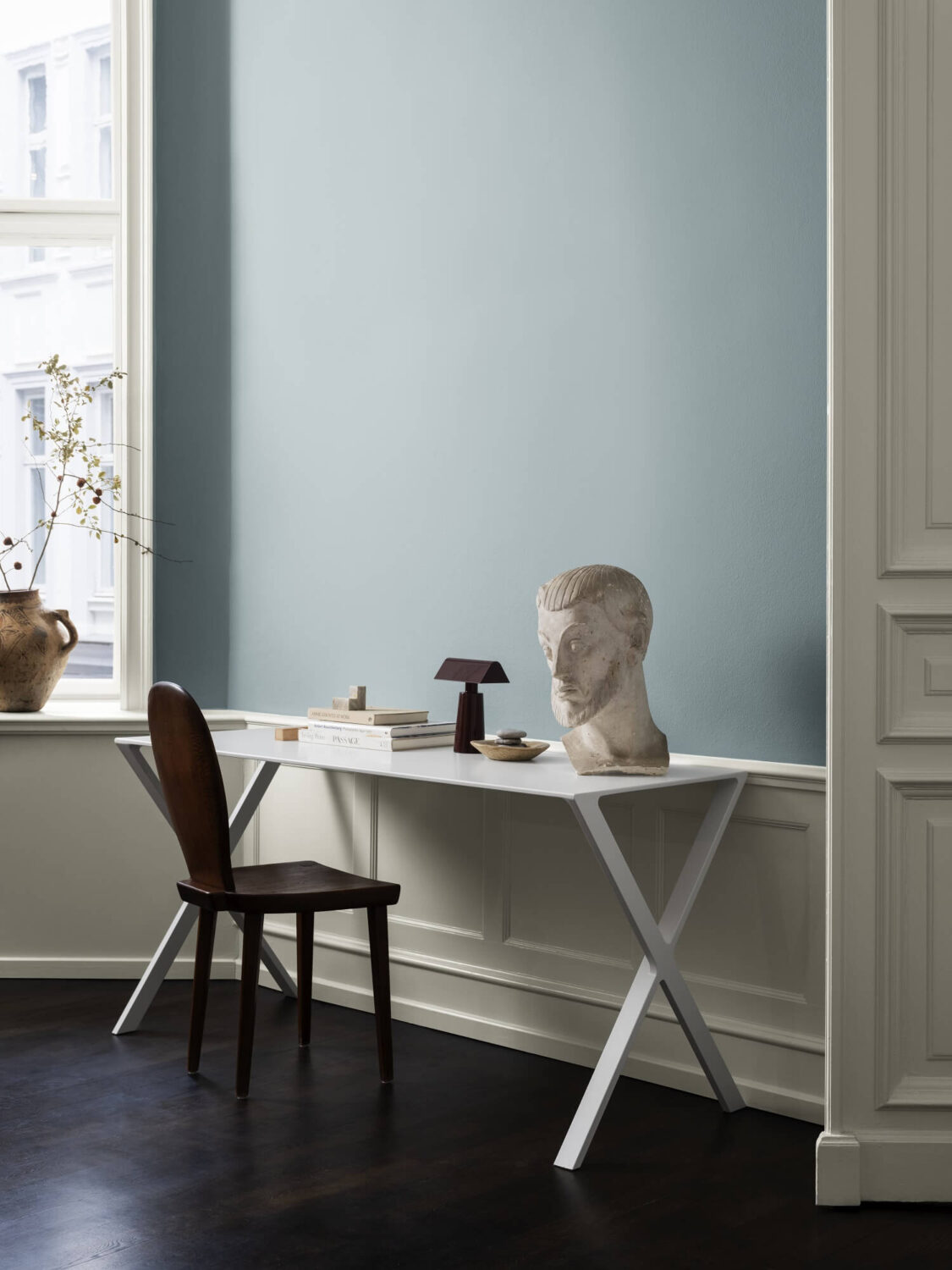 The Color Trends for 2023: Rich & Warm Natural Hues 83 home-office-nordic-design-light-blue-wall