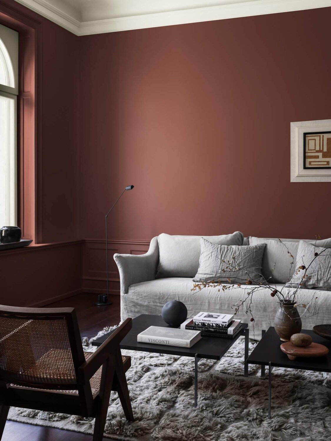 The Color Trends for 2023: Rich & Warm Natural Hues 79 living-room-warm-red-wall-color