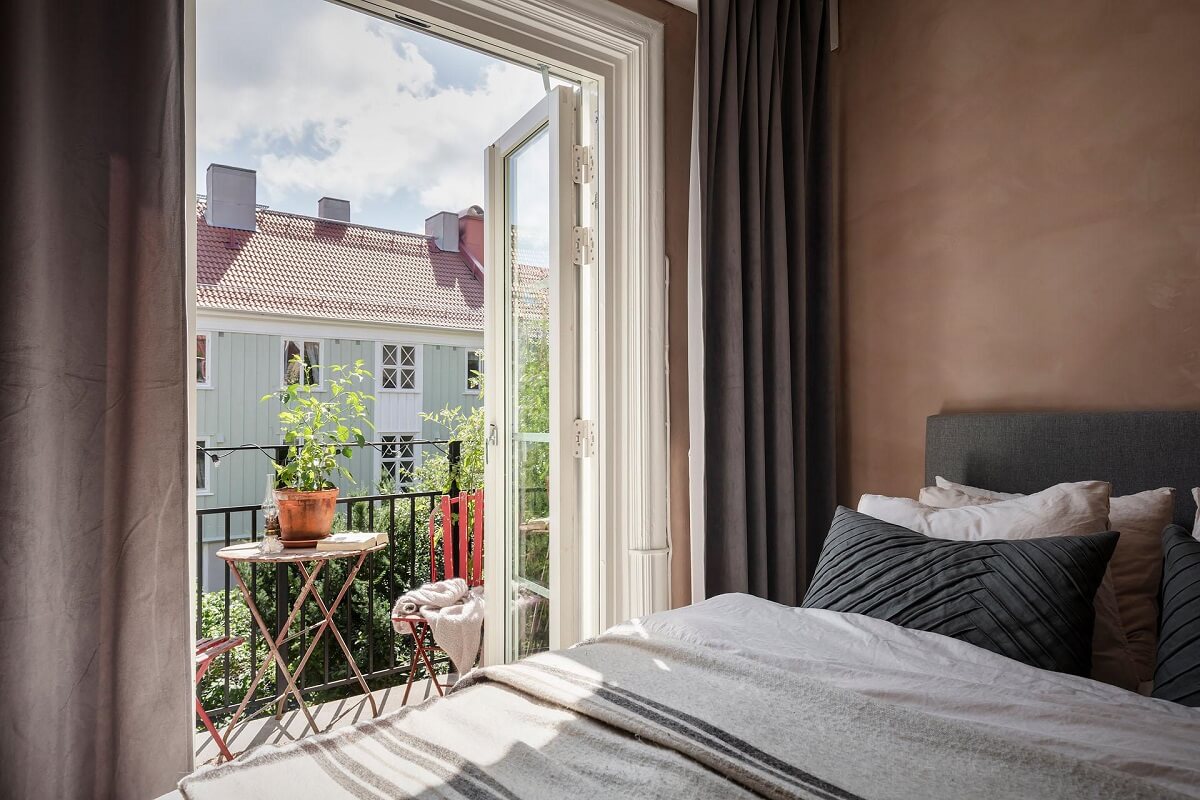 A Swedish Maisonette with Warm Pink Living Room 20 bedroom-lady-minerals-senses-wall-color-nordroom
