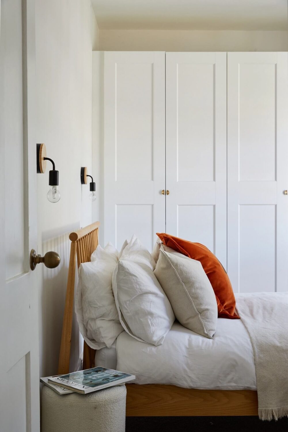A London Apartment with Olive Green Living Room 10 bedroom-white-built-in-wardobes-nordroom