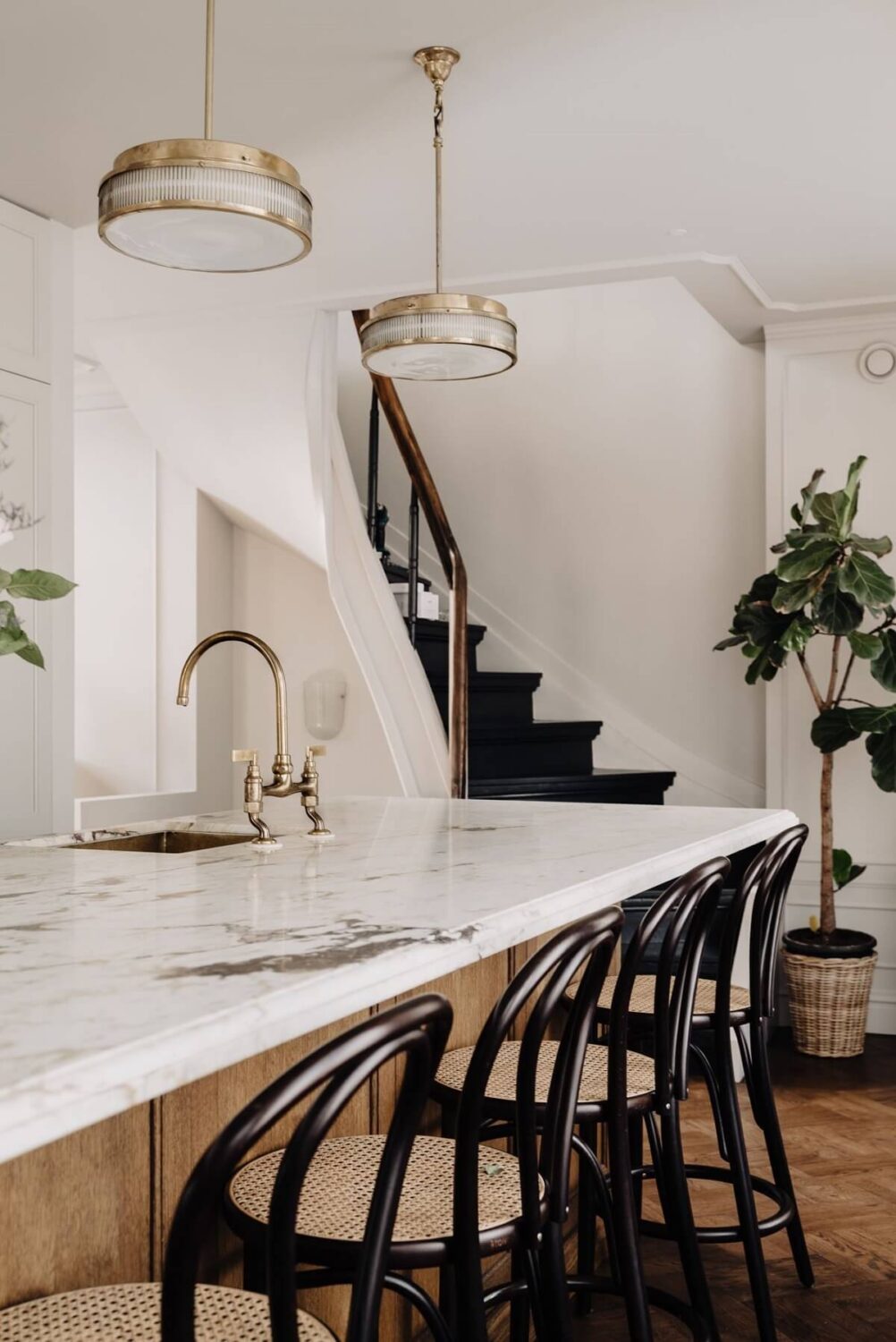 A Luxurious Canal House in Amsterdam 7 breakfast-bar-italian-marble-worktop-nordroom