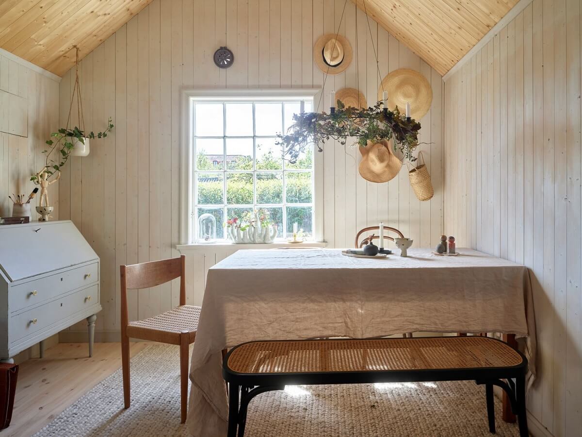 A Cozy Renovated Cottage on a Swedish Allotment 9 dining-area-swedish-cottage-nordroom