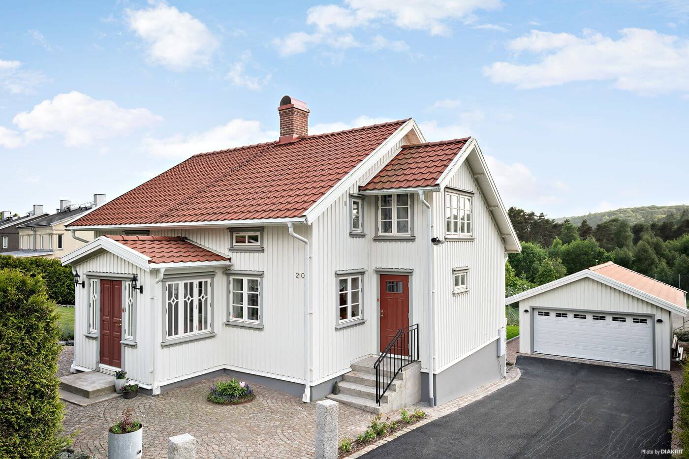 A Charming Swedish Villa Filled with Wallpaper 23 exterior-white-country-house-sweden-nordroom