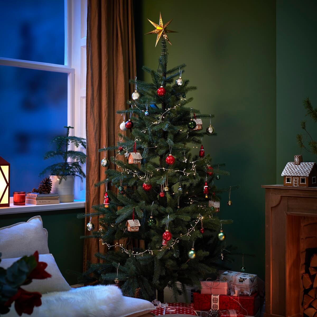 IKEA Christmas 2022 Inspired by Scandinavian Folklore & Handicraft 10 ikea-christmas-tree-green-walls-nordroom