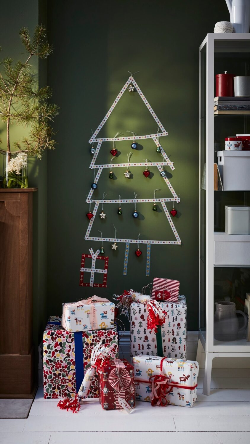 IKEA Christmas 2022 Inspired by Scandinavian Folklore & Handicraft 5 ikea-christmas-wrapping-paper-diy-tree-nordroom