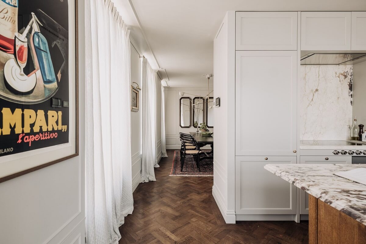 A Luxurious Canal House in Amsterdam 12 kitchen-dining-room-wooden-floor-italian-marble-nordroom