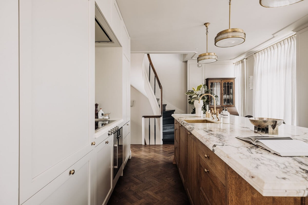 A Luxurious Canal House in Amsterdam 8 kitchen-island-italian-marble-worktop-nordroom