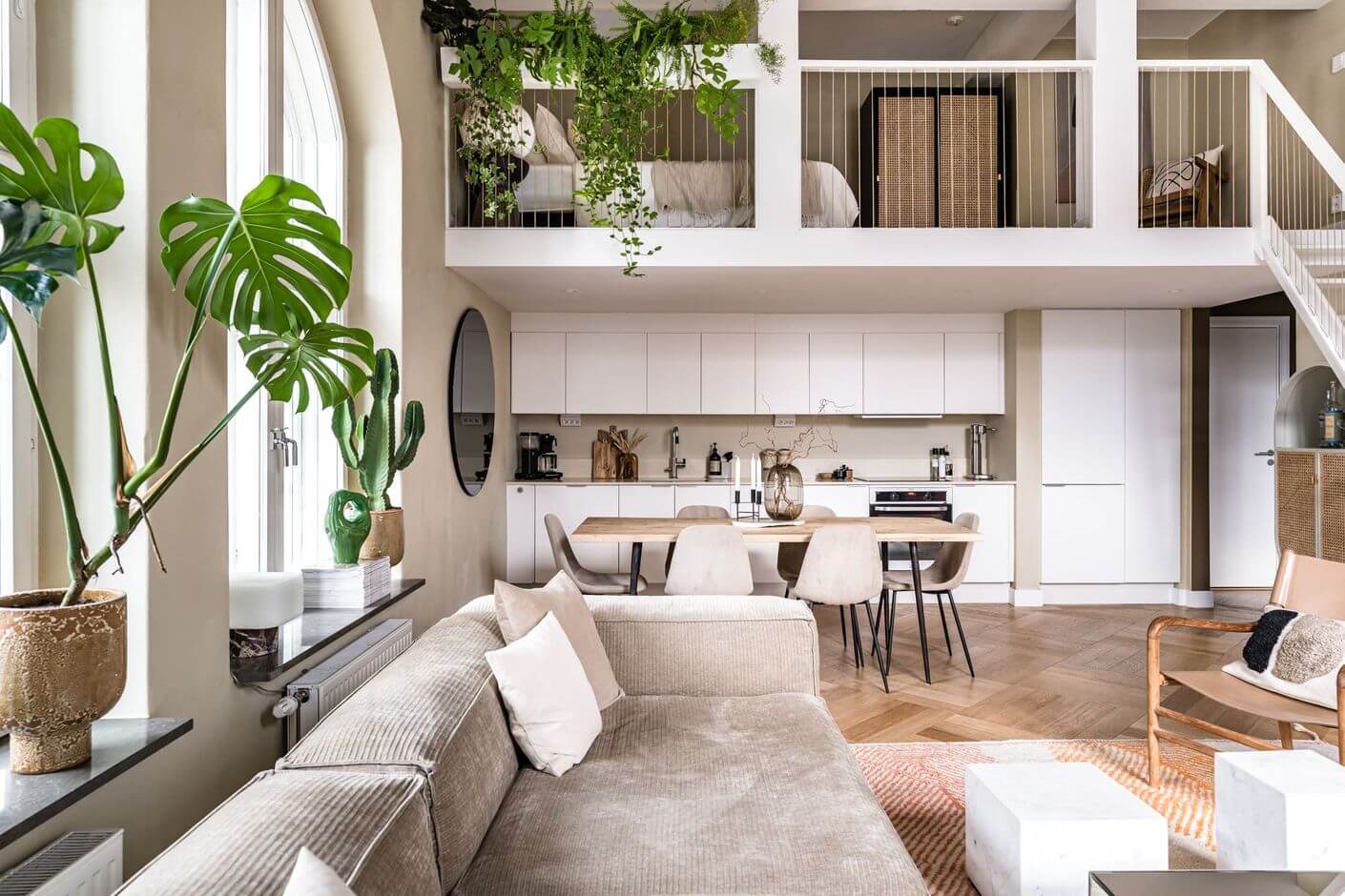 A Historic Factory Transformed Into A Stylish Home 9 living-room-light-gray-sofa-nordroom