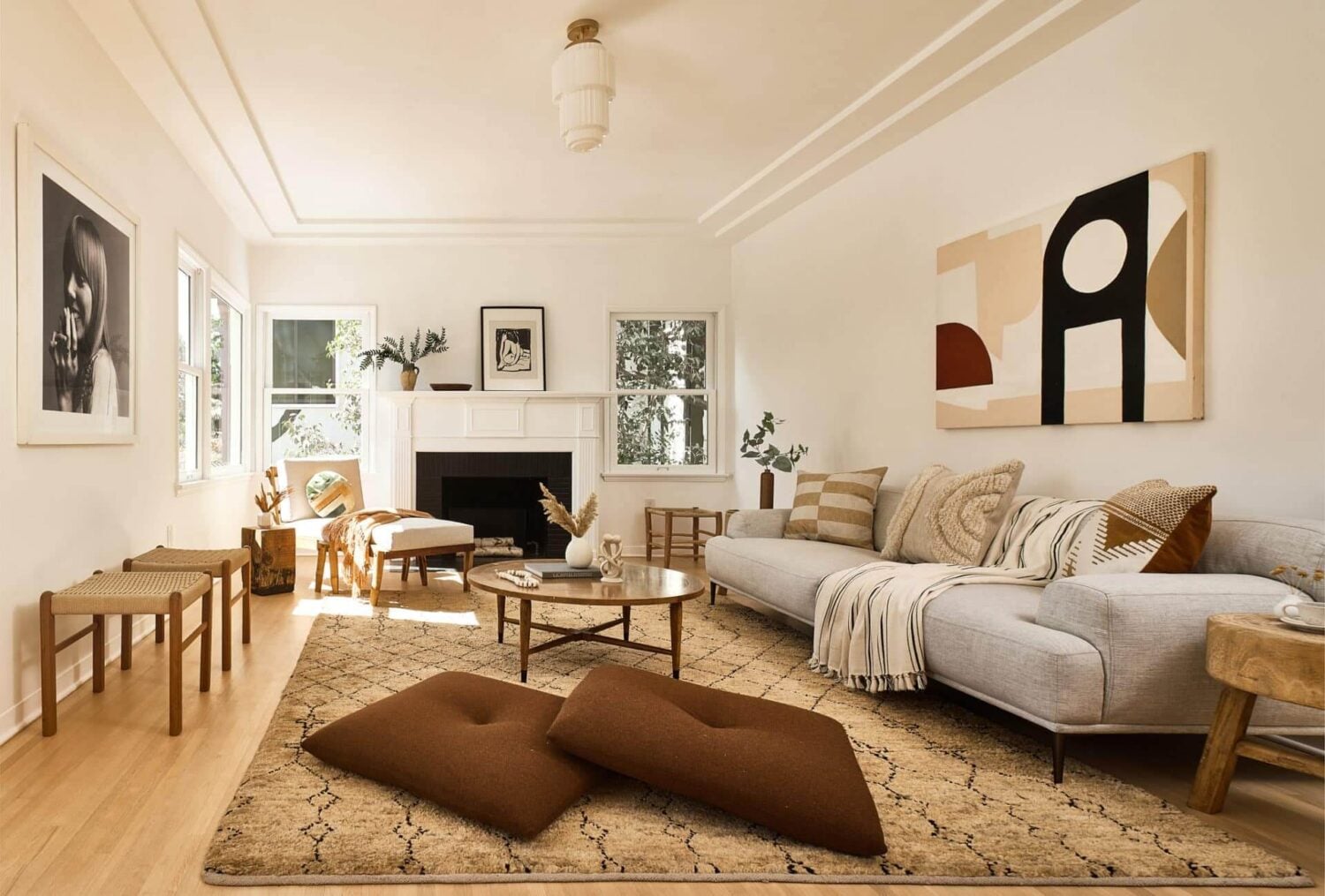 Warm Neutrals in a Lovely Home in Silver Lake, Los Angeles 1 living-room-warm-neutral-decor-nordroom