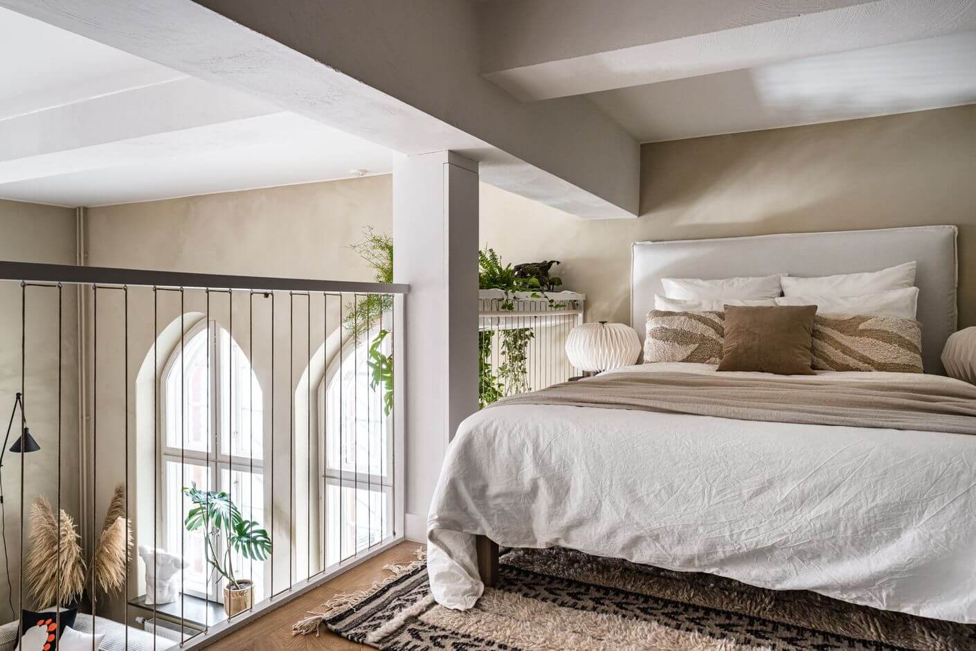 Best of 2022: Loft Apartments 13 loft-bedroom-beige-walls-nordic-design-nordroom