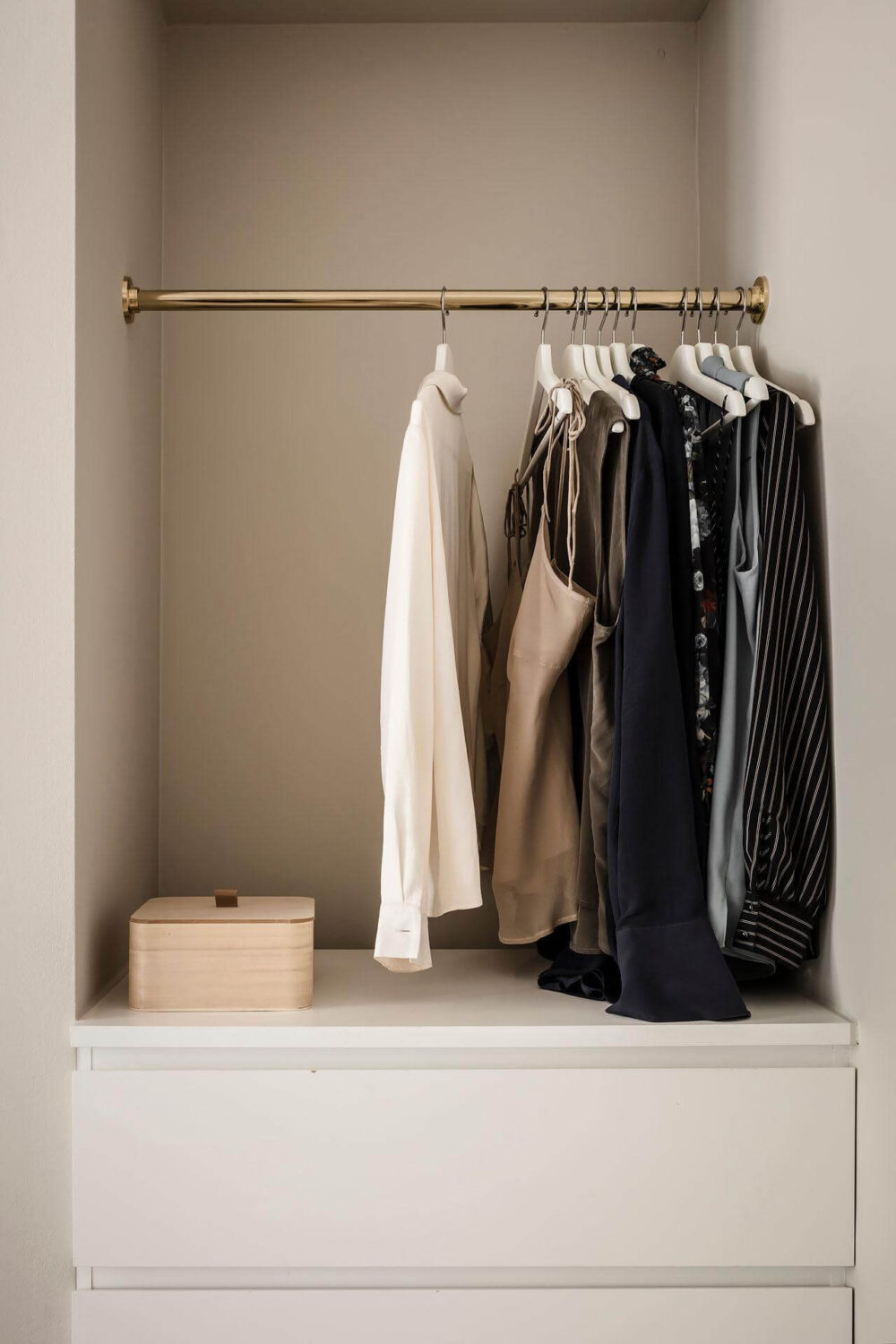 A Tiny and Stylish Nordic Apartment 21 nook-dresser-clothing-rack-scandinavian-minimalism-nordroom