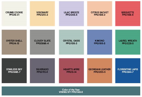 Glidden & PPG Color of the Year 2023: Vining Ivy 6 ppg duality color palette nordroom 1 Glidden & PPG Color of the Year 2023: Vining Ivy