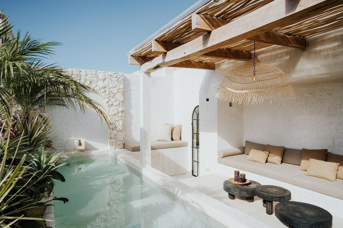 A Serene Apartment in Tulum with High Ceilings and Rooftop Pool 28 rooftop-terrace-swimming-pool-airbnb-tulum-nordroom