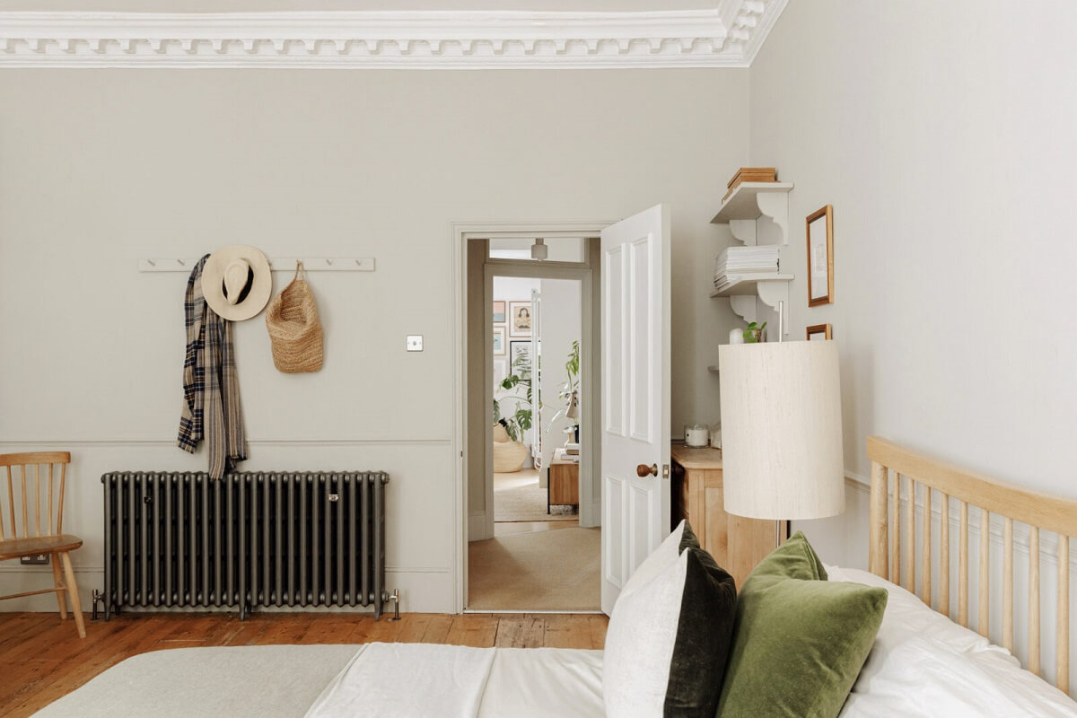 A Serene Period Home in London with Garden 15 serene-light-gray-bedroom-apartment-london-nordroom