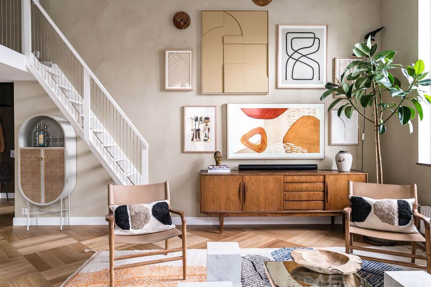 A Historic Factory Transformed Into A Stylish Home 15 sitting-room-gallery-wall-nordic-design-nordroom