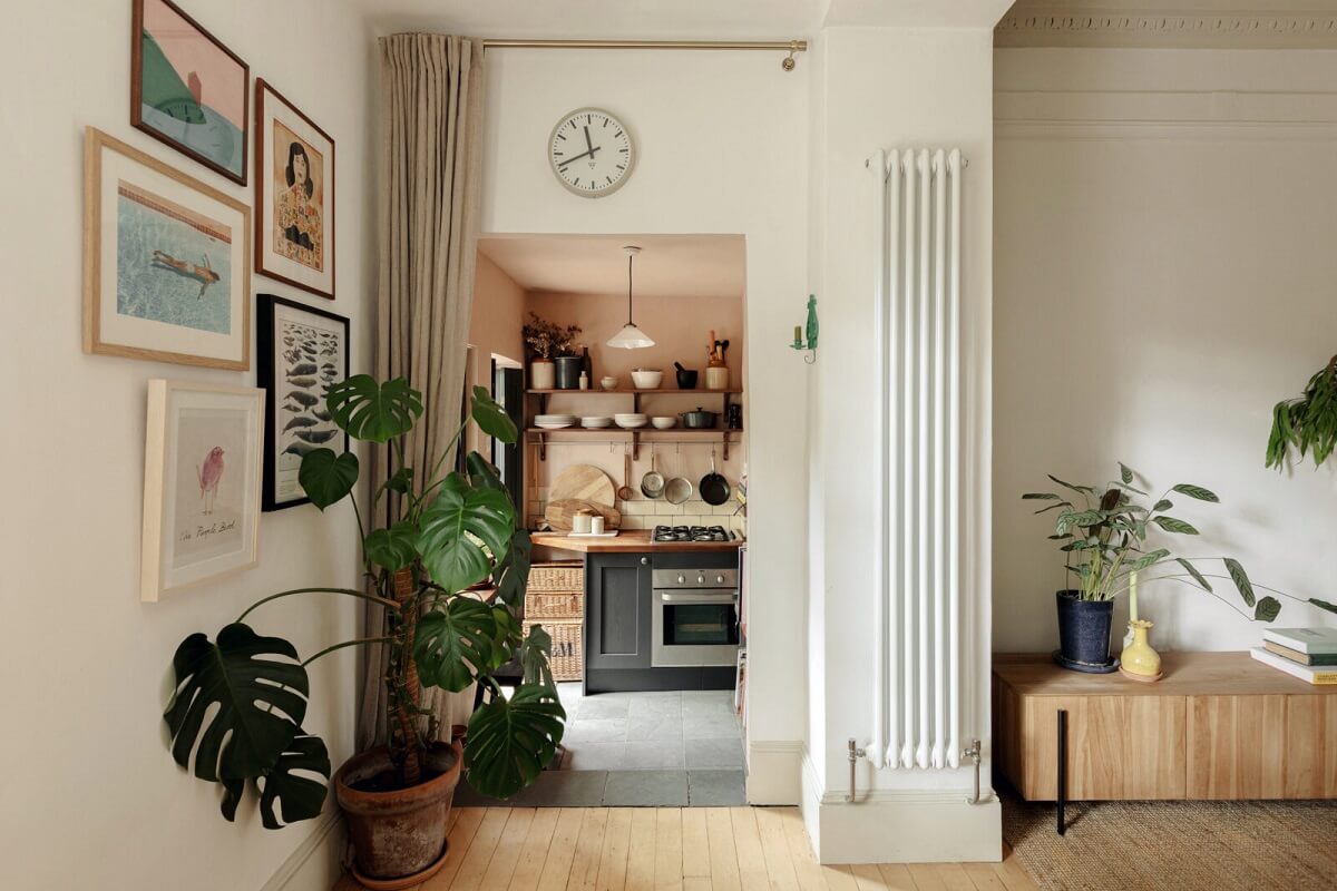A Serene Period Home in London with Garden 4 white-living-room-kitchen-entrance-nordroom
