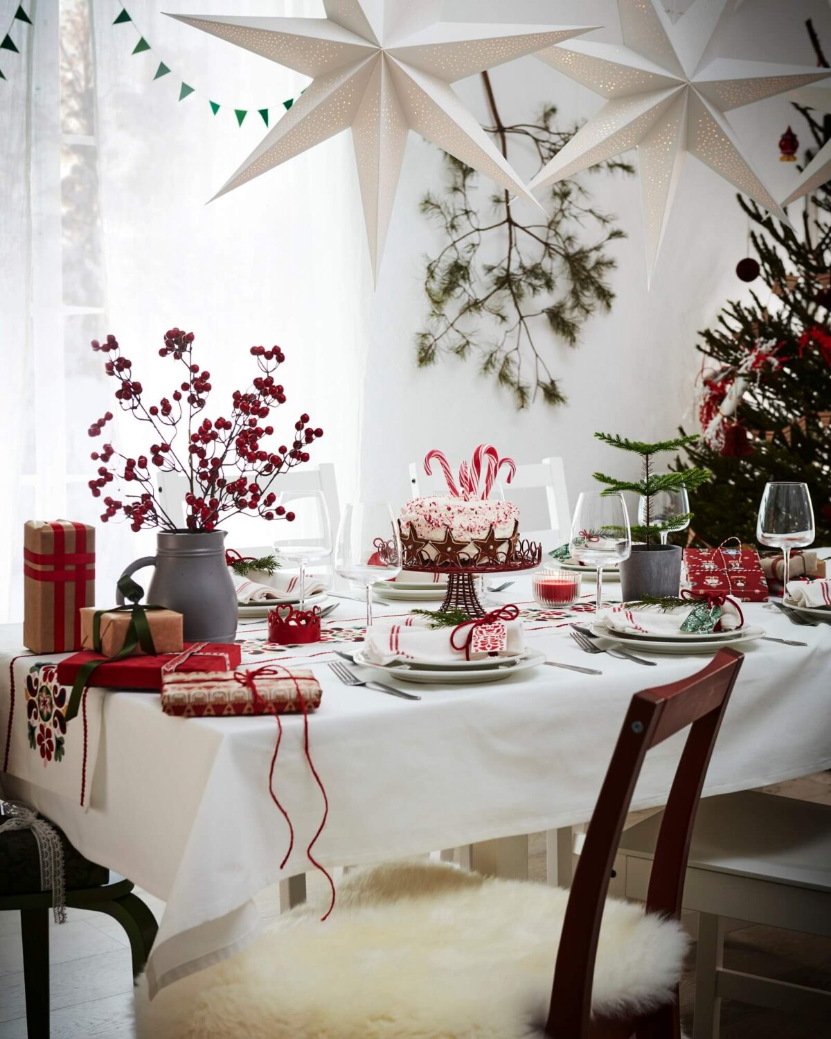 IKEA Catalog 2023 (And More IKEA News) 35 white-red-christmas-table-setting-nordroom