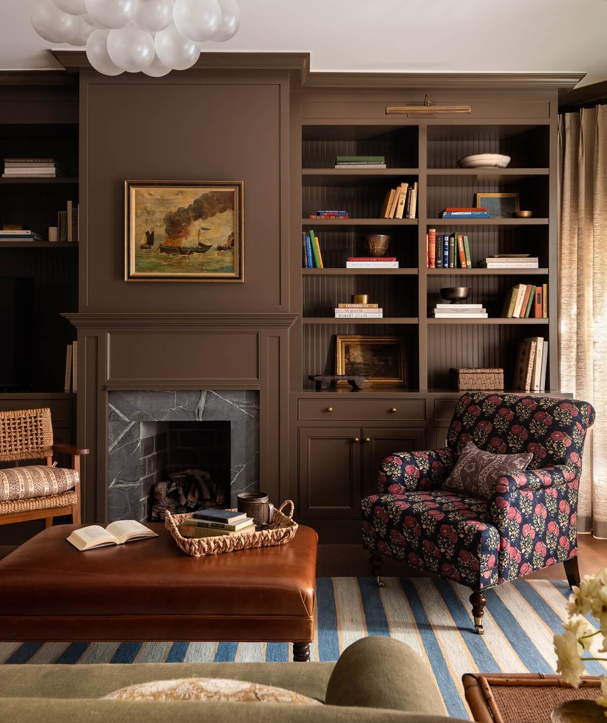 The Color Trends for 2025: Warm, Natural Shades and a Cheerful Accent 83 Heidi-Caillier-Design-Cow-Hollow-SF-interior-design-brown-walls-english-built-ins