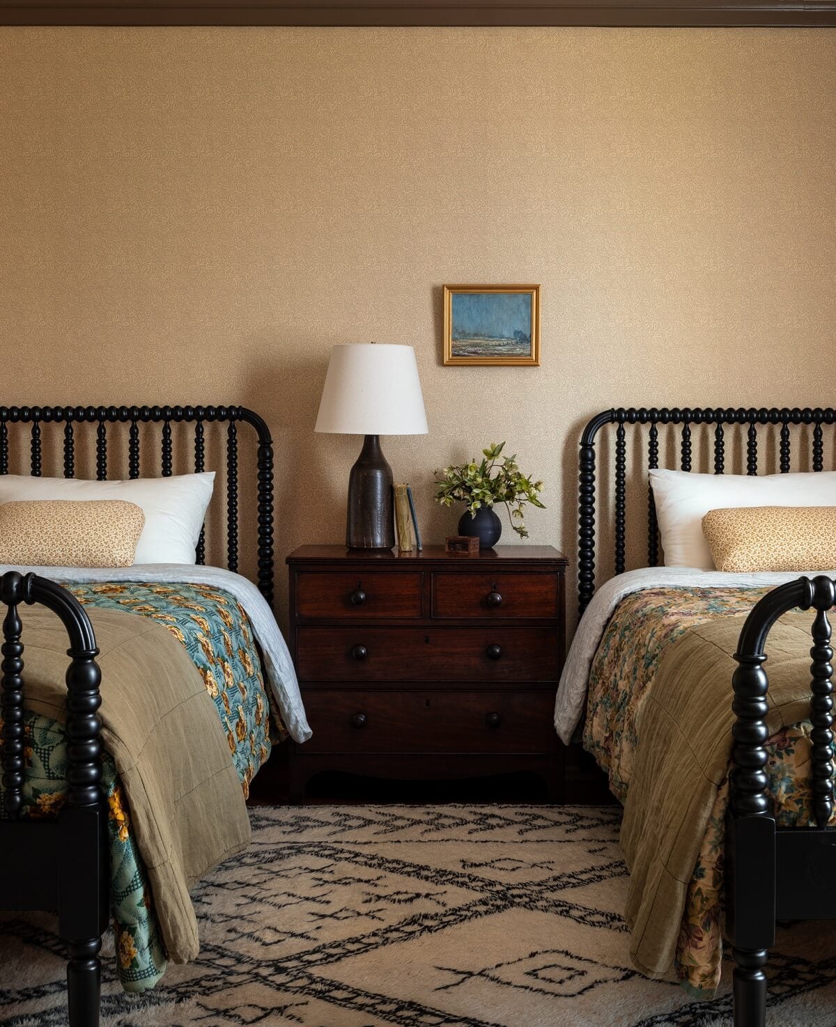 A Lesson in Color and Pattern in a San Francisco Home 30 Heidi-Caillier-Design-Cow-Hollow-SF-interior-design-kids-bedroom-spindle-beds