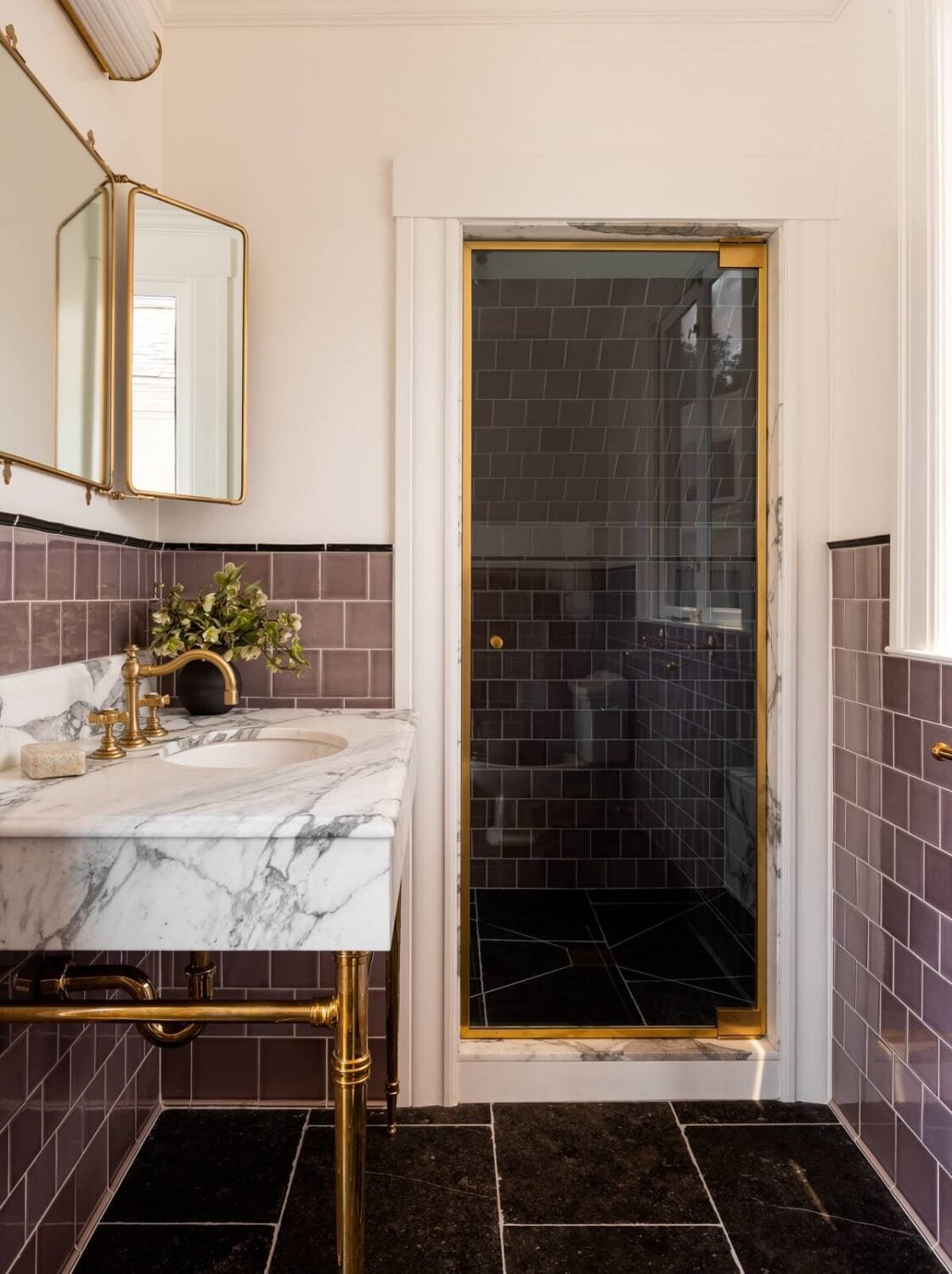 Best of 2022: Bathrooms 2 Heidi-Caillier-Design-Cow-Hollow-SF-interior-design-purple-tile-bathroom