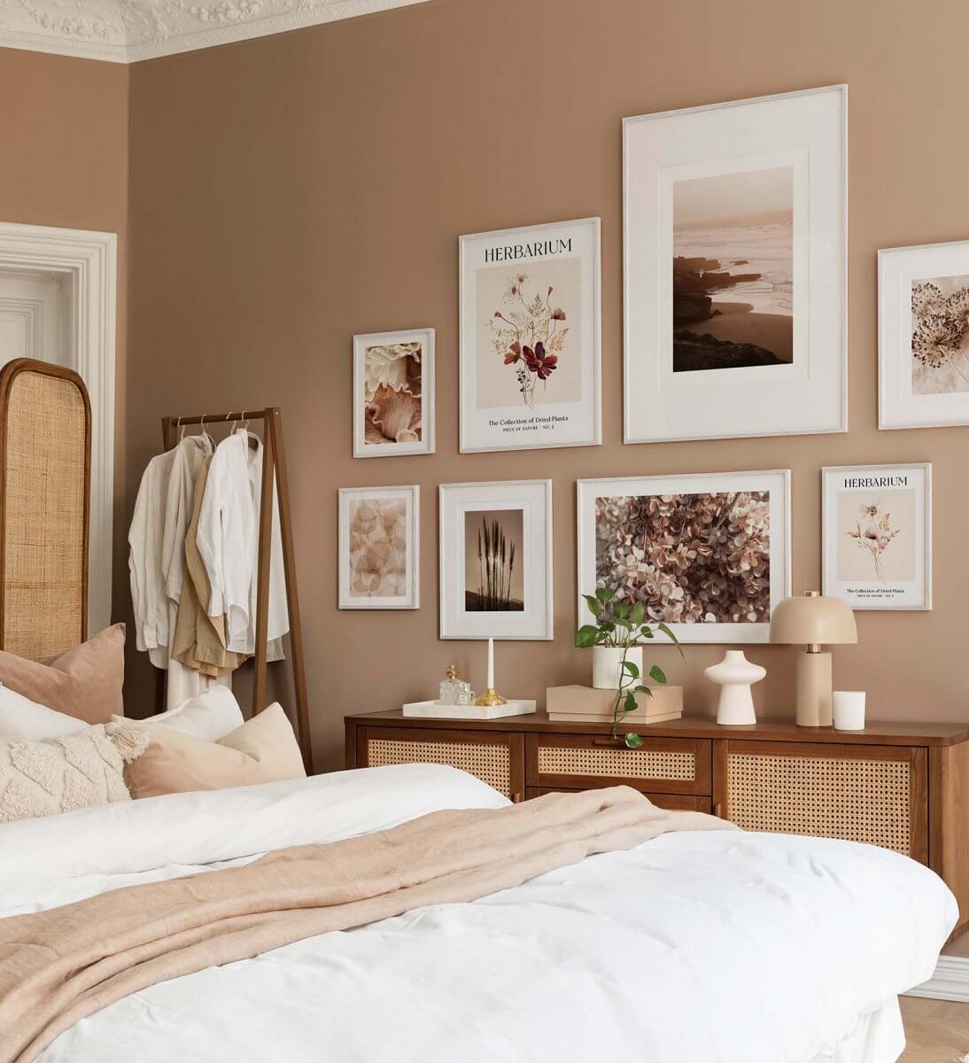 Sherwin-Williams Color of the Year 2023: Redend Point 33 bedroom-earthy-pink-walls-gallery-wall-nordroom