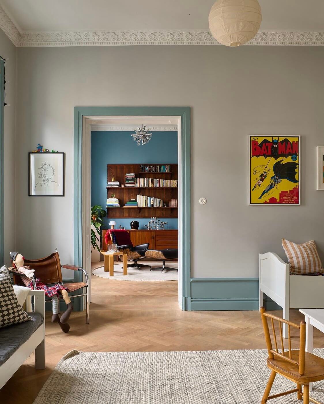 A Swedish Family Home Packed With Color 3 colorful-scandinavian-home-kids-room-pastel-blue-trimmings-nordroom